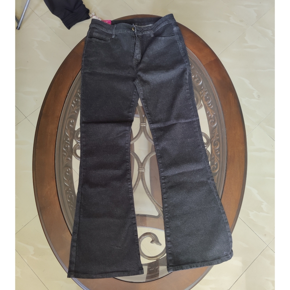 Black flare jeans